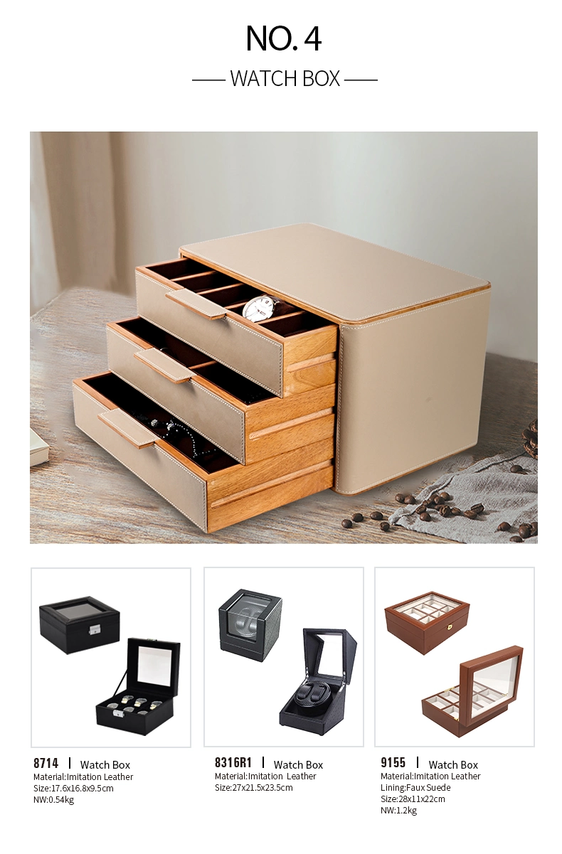 High-End New Styles New Style Leather Gift Box Luxury Jewelry Display Box