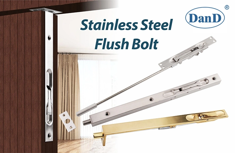 Wooden Door Stainless Steel 304 Lever Action Flush Bolt