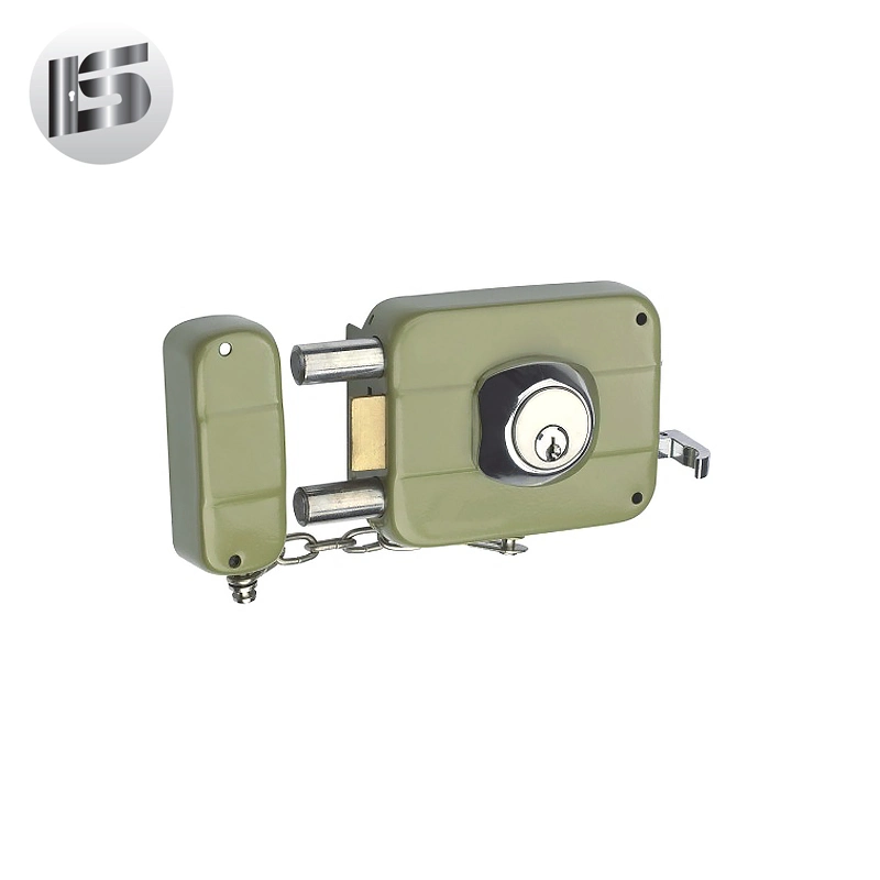 High Quality Painted Finish Main Front Cerradura De Sobreponer Brass Fichadura Bolts Latch Chain Door Rim Lock