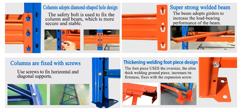 Warehouse Storage Racking Column Guard Corner Powder Coated Steel Pallet Rack Frame Upright Protector with ISO