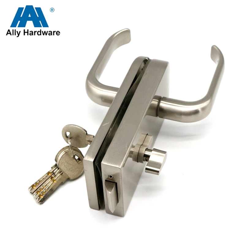 Wholesale Toughened Double 12mm Glass Door Lock with Handle