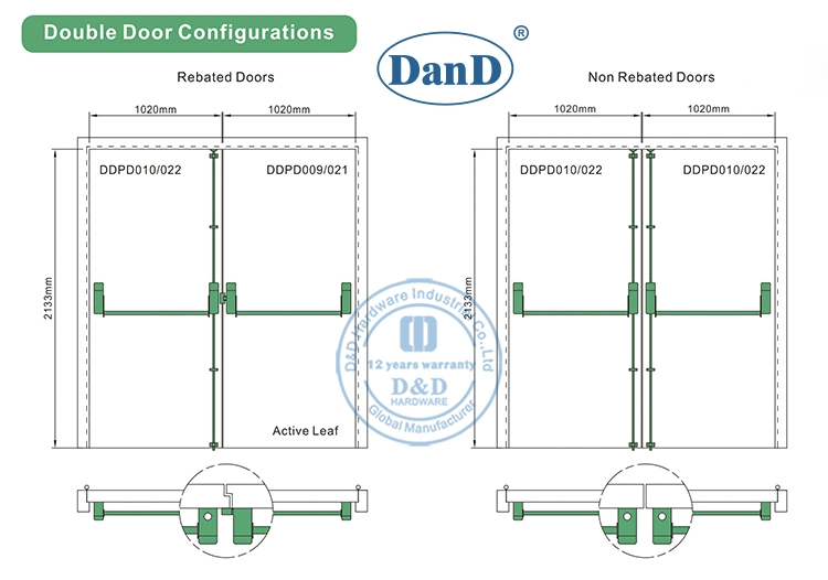 Heavy Duty Corss Type Emergency Exit Door Lock Security Bar