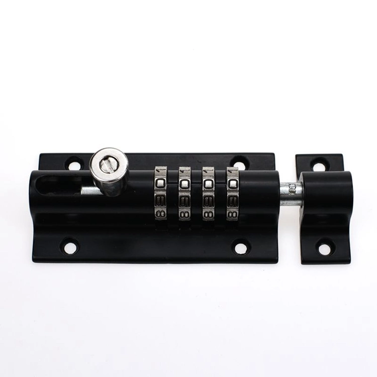 4-Dial Combination Sliding Bolt Lock with Black Finish (YH1880)