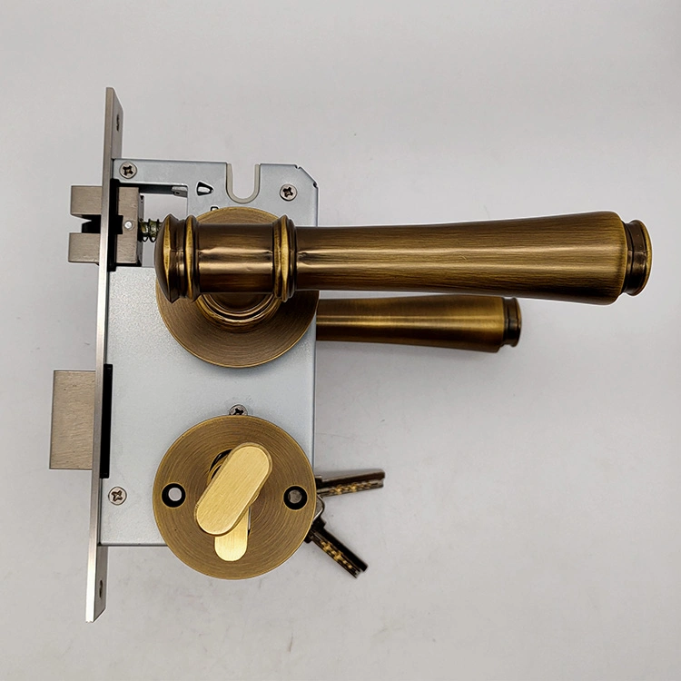 Classical Style Ab Hollow Style Zamak Door Handle Lock