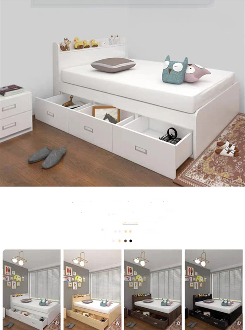 Wholesale Bedroom Child Safety MDF Wooden Designs Kids Single Double Sleeping Bed Furniture