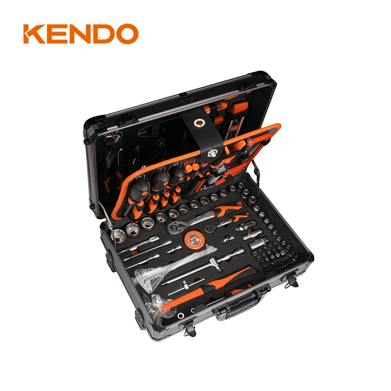 Kendo 161PC Aluminium Case Tool Set Portable Tool Box with Kendo Design Looking