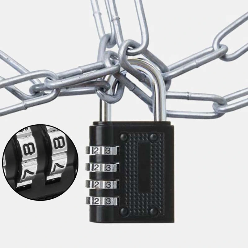 Combination Lock 4 Digital Outdoor Waterproof Padlock for School Gym Locker