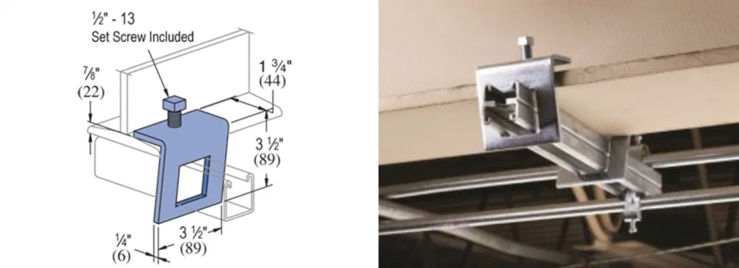 Window Beam Clamp 1-5/8&quot; Channel Fittings