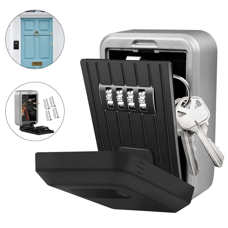 Wall Mounted 4 Digit Combination Safe Key Storage Lock Box