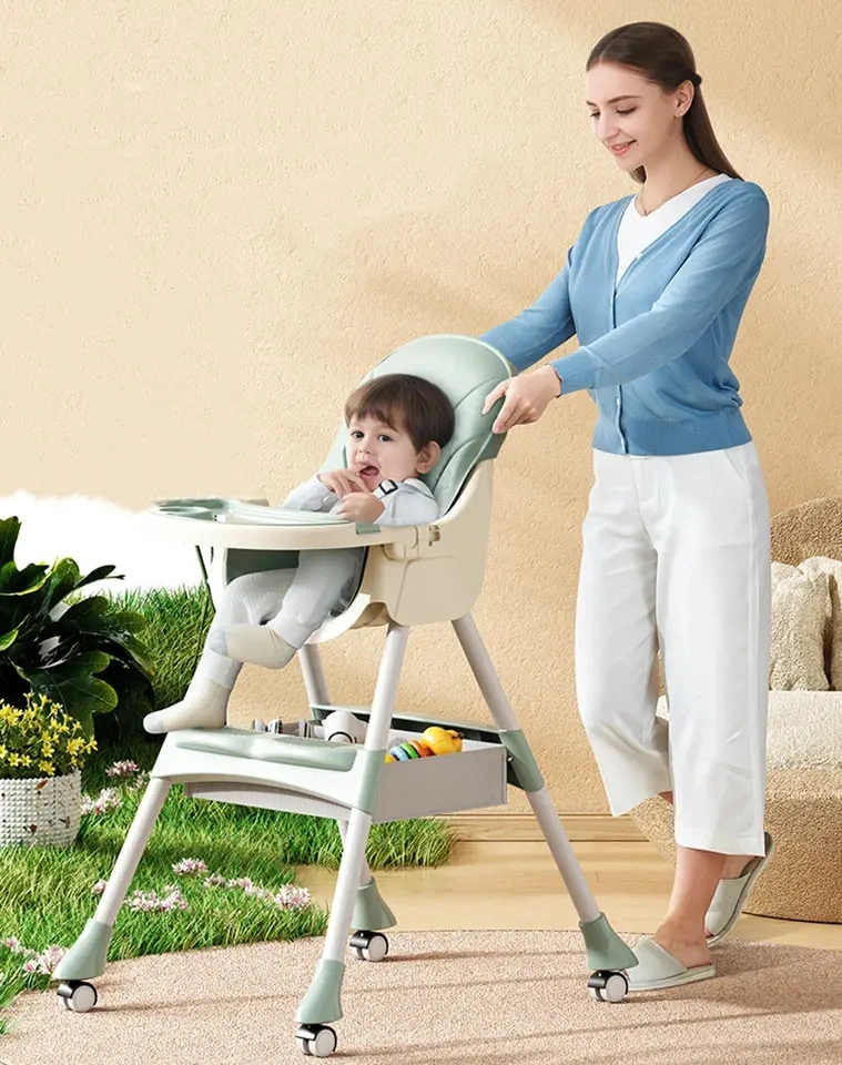 Wholesales Foldable 3 Levels Adjustable Children Safety Baby Dining Chair