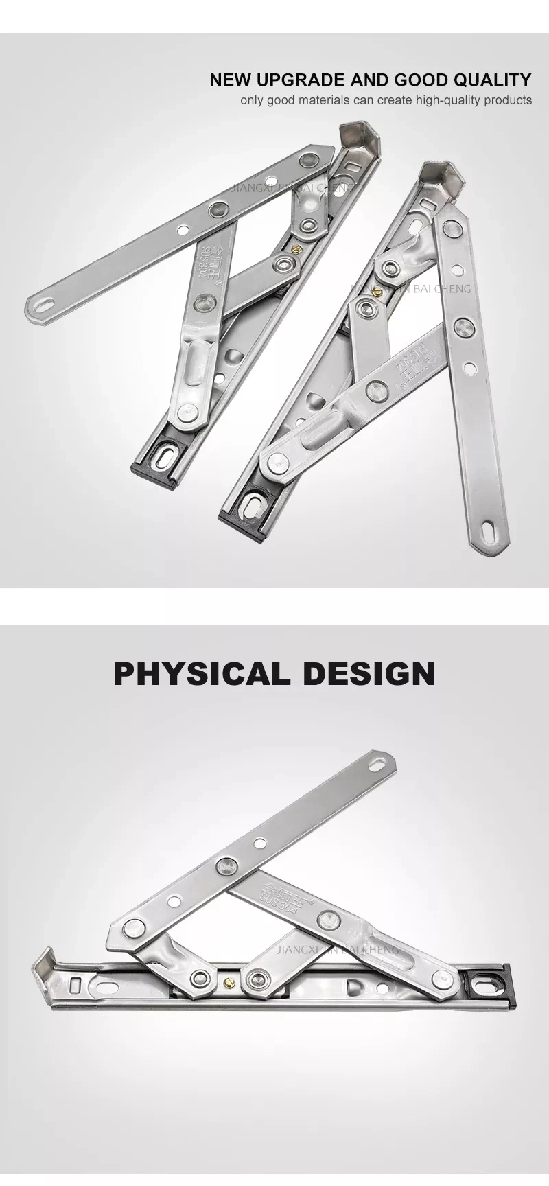 Stainless Steel Top-Hung Casement Window Supporting Point Friction Hinge Arm Stay