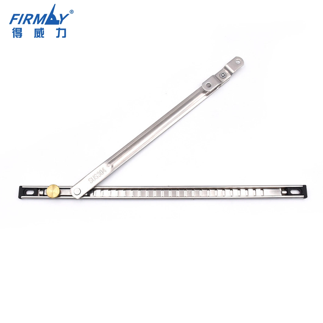 SUS304 Stainless Steel Hardware Square Groove Limiter Window Friction Arm Stay
