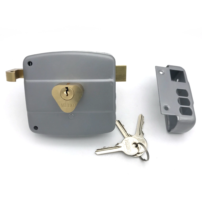 120mm Mexico Model Brass Chapa Cerradura Fichadura Night Latch Solid Cylinder Security Chain Door Rim Lock