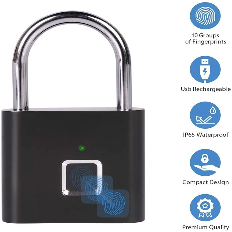 Factory Portable Anti-Theft Fingerprint Smart Padlock