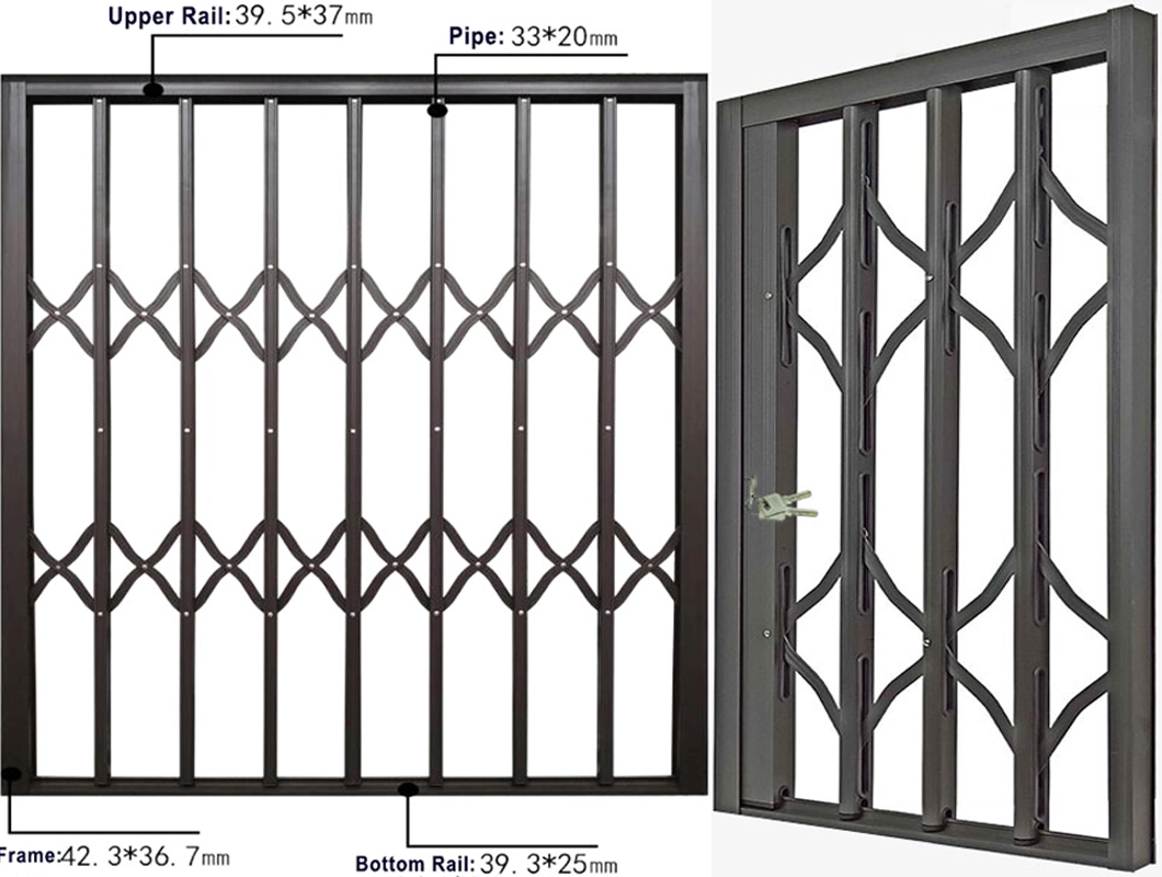 New Design House Sliding Door Window Burglar Bar Grill Design Price