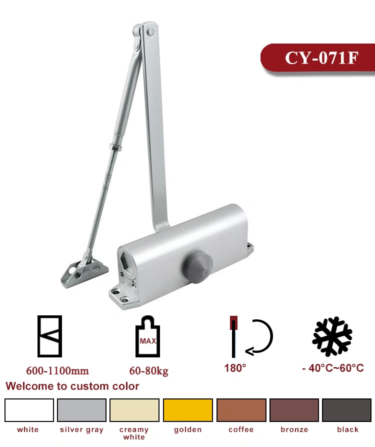 High Quality Adjustable Square Back Door Closer Bearing 60-85kg