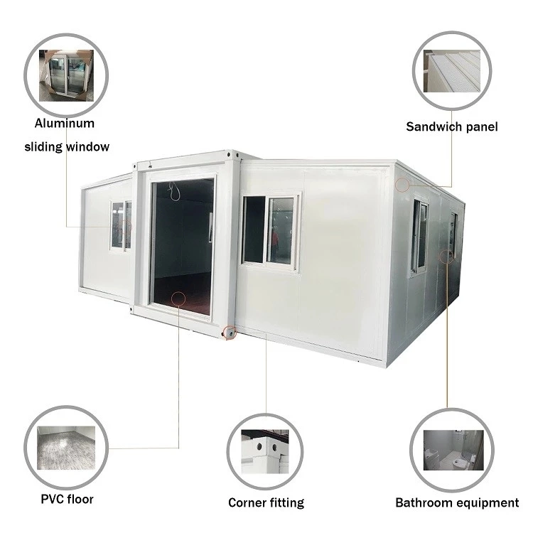 International Standard Customized Container Homes Residentieal Foldable Container Tiny Houses with Doors and Windows