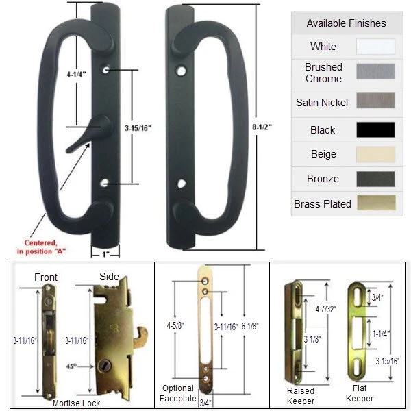 White, Slim-Line Keyed Sash Lock