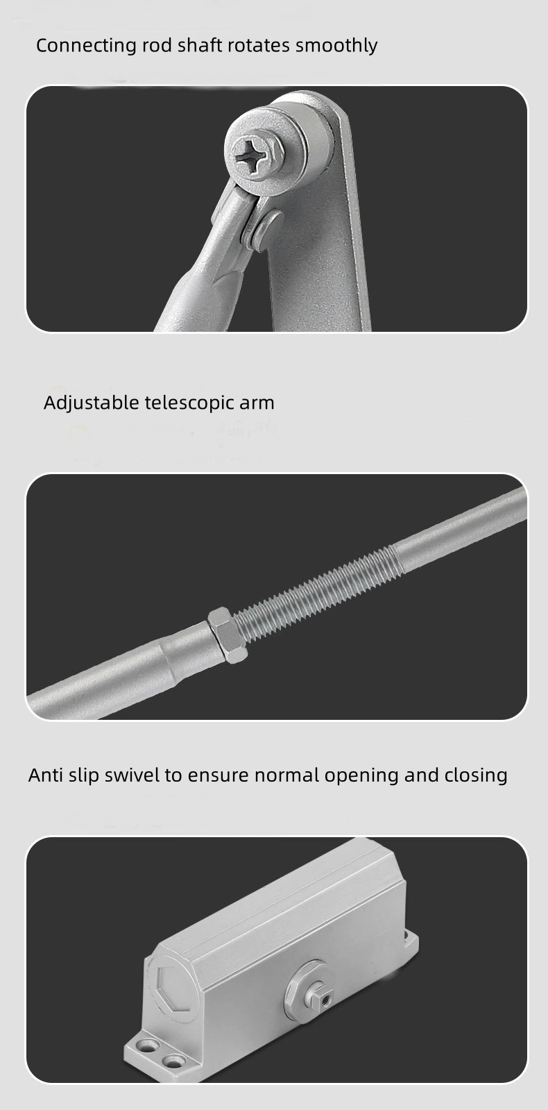 Professional Design Heavy Duty 85kg 180 Degree Mini Hydraulic Sliding Door Closer