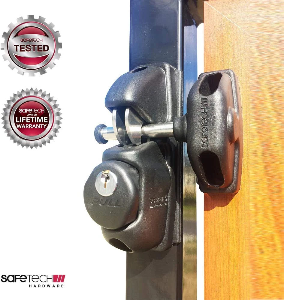 Safetech X2 Two Sided Gate Latch Key Lockable Gate Lock