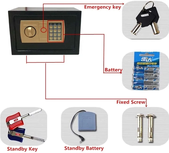 Small Office Household Safe Intelligent Password Safe Mini All Steel Deposit Box