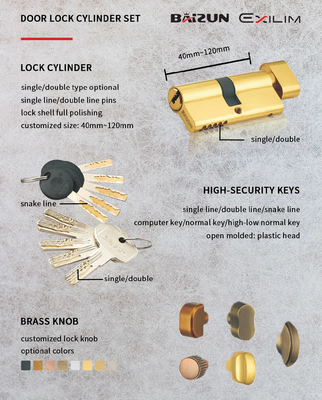 Lock Brand New Technology Euro Profile Cylinder Lock for Household Door Locks and Window Lock