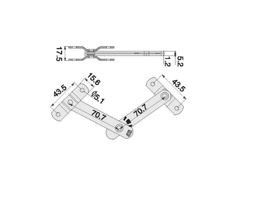 Australia New Zealand Aluminium Friction Hinge Casement Window Restrictor Stays 304