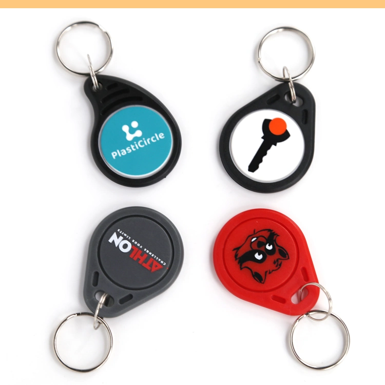 Customizable Printing &Size Lf125kHz T5577 IC RFID Key Tag Uid Changeable ABS Plastic Keyfob