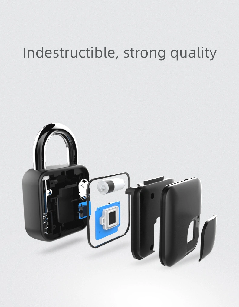 Portable Travel Luggage Suitcase Keyless Security Door Locks USB Rechargeable Smart Fingerprint Pad Lock Padlock