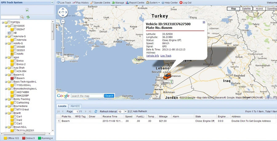 Truck GPS Tracking with Door Open, Fuel Sensor (TK510-WL)