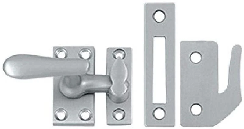 Window Door Automatic Barrel Bolt Latch Lock Silver Tone