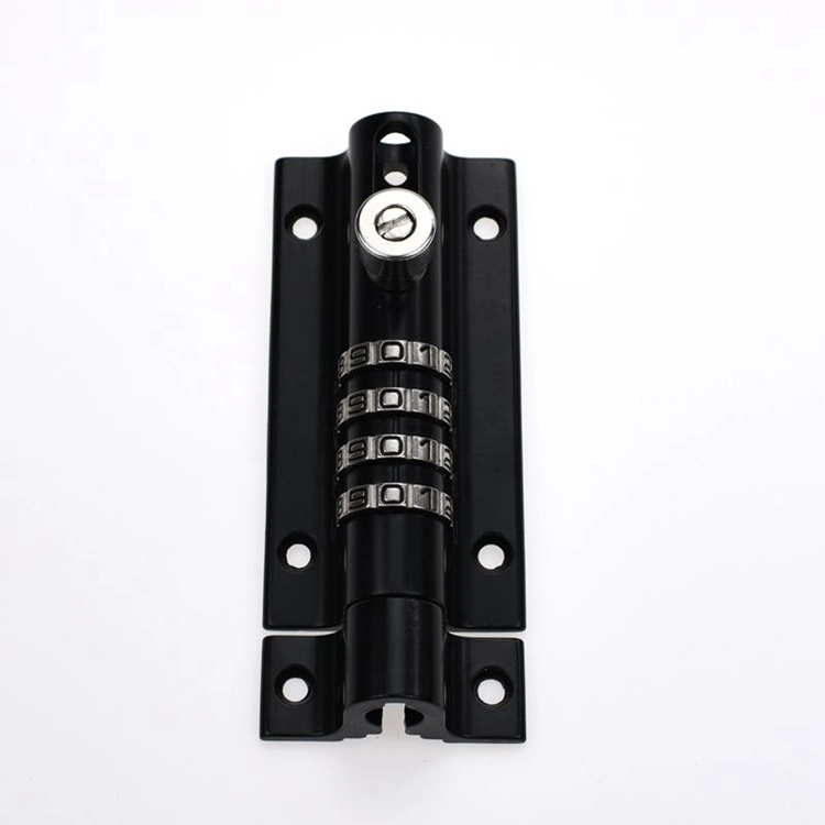 4-Dial Combination Sliding Bolt Lock with Black Finish (YH1880)