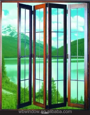 Porte pieghevoli in plastica e vetro in alluminio impermeabili esterne con fogli per PVC