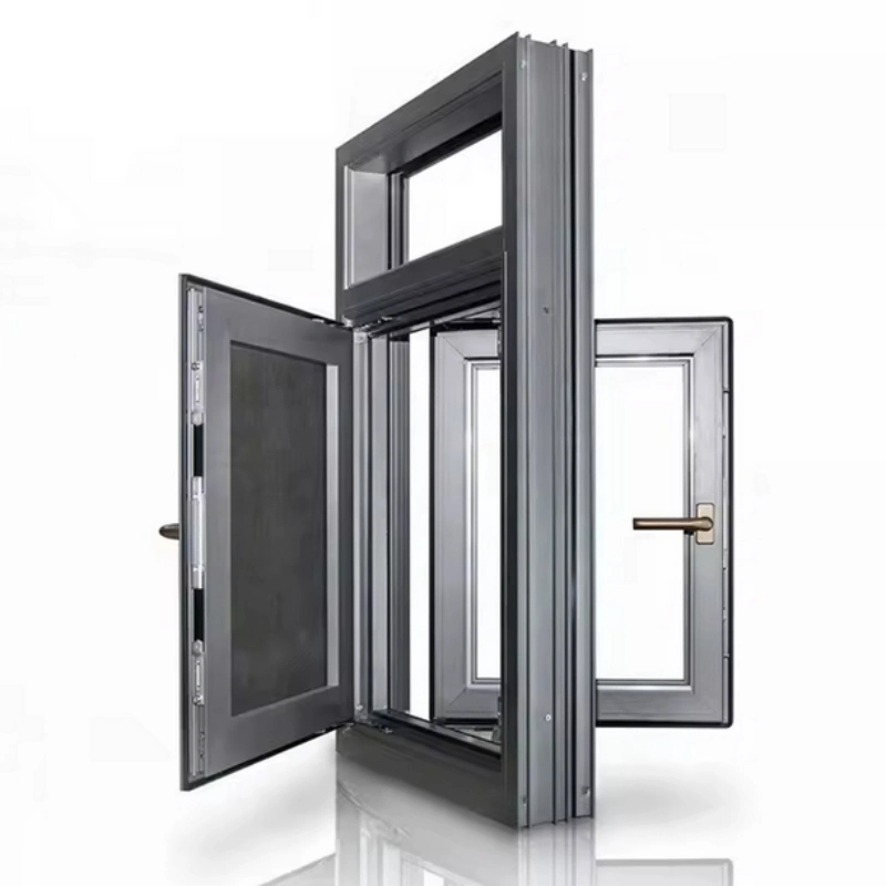 Double Glazed Window Aluminium Casement Windows with Screen Metal Window