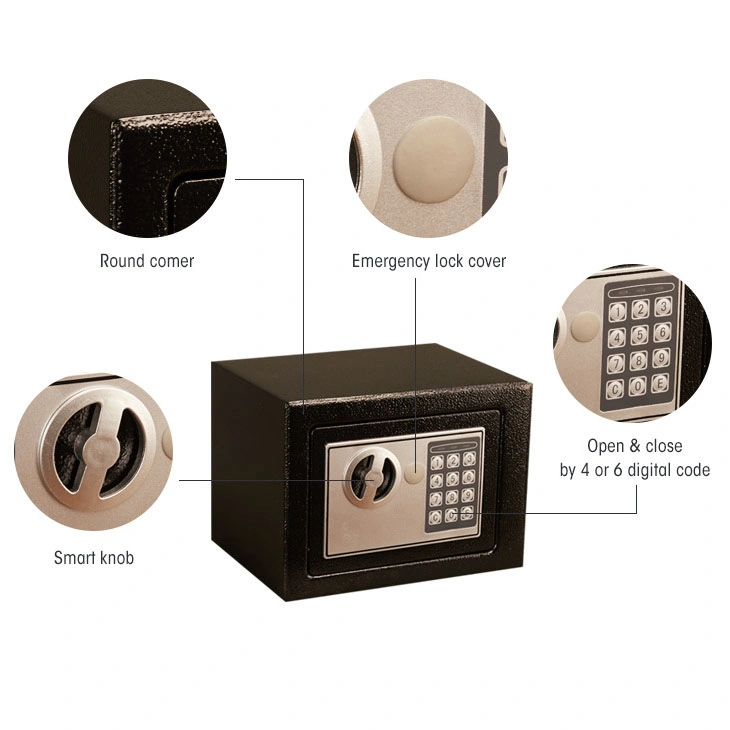 Mini Digital Security Safe Box Caja Fuerte Locker Small Electric Steel Password Safes Box for Money
