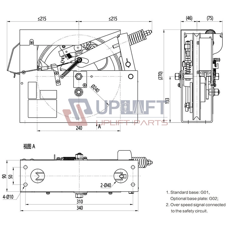 Two Way Governor Elevator Speed Limiter Ox-240b