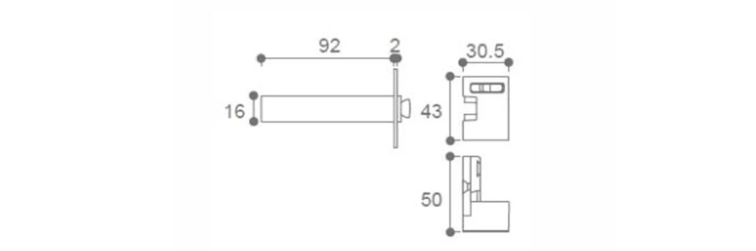 Zinc Alloy Door Safety Chain Concealed Door Chain