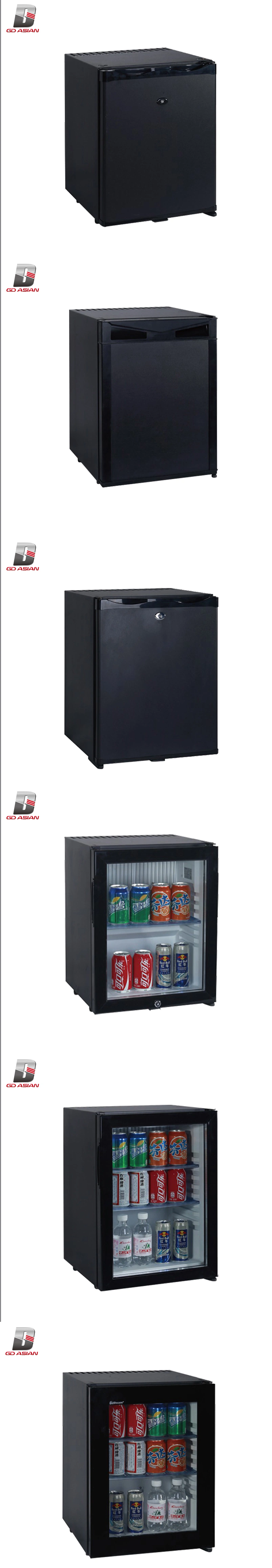 60L Glass Door Hotel Mini Absorption Refrigerator Minibar