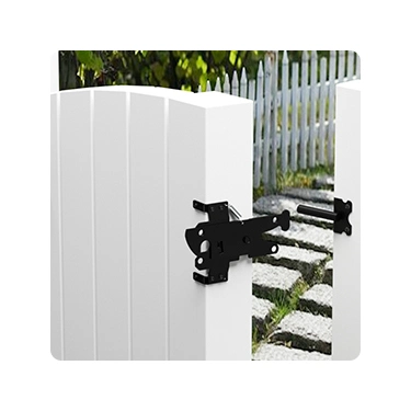 Adjustable Self-Closing Farm Wood/Vinyl/PVC Fence Gate Post Hinge and Door Latch Hardware