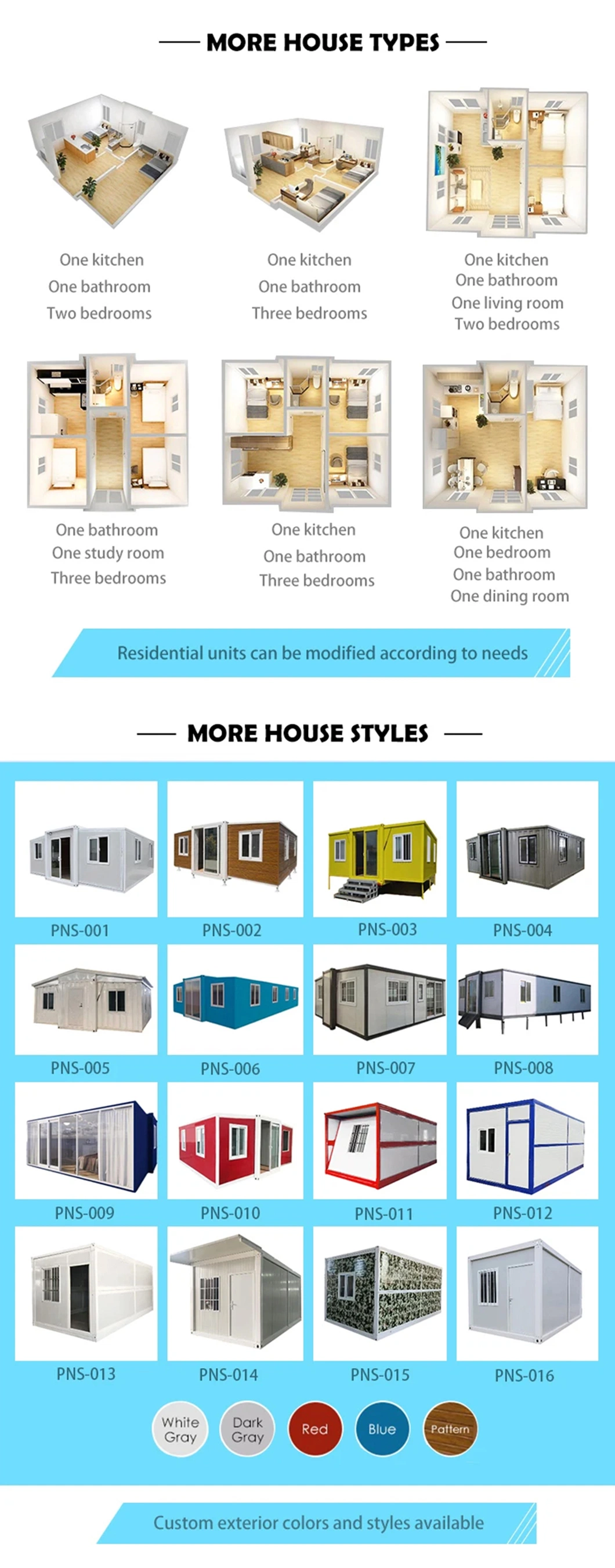 Pns Modular Container House Light Steel Frame Structure Finished Mobile Bar Coffee