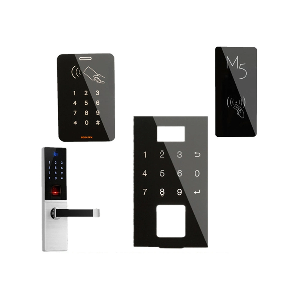 Smart Door Lock Fingerprint Door Knob Cover Tempered Glass Panel Anti Glare AG Coating Glass Cover