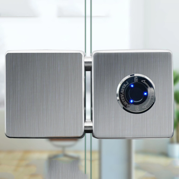Safe Intelligent Fingerprint Biometric No Drilling Glass Door Smart Lock