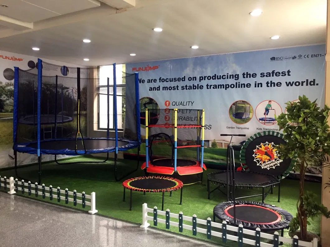 Indoor Children&prime;s Round Jumping Trampoline Bed with Safety Net