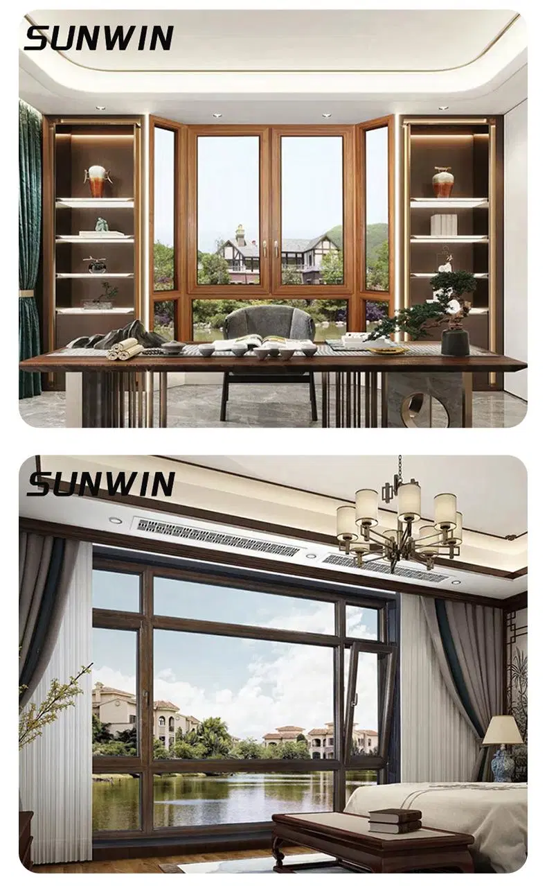 Made in China Locks for Wood Windows Wood Door Interior with Windows Wood-Aluminum Windows