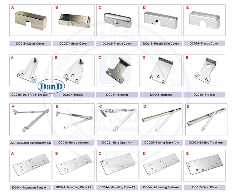 UL Listed Aluminum Alloy Best 180 Degree Automatic Hydraulic Fire Rated Back Check Adjusting Overhead Quiet Hold Open Residential CE Door Closer Manufacturers