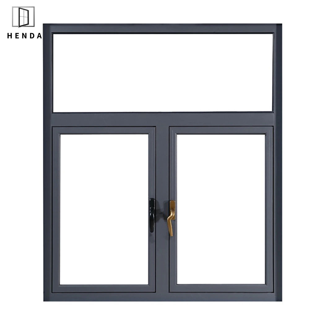 Aluminum Metal Aluminium Profile New Grill Design Fibre Glass Frameless Hurricane Impact Casement Window