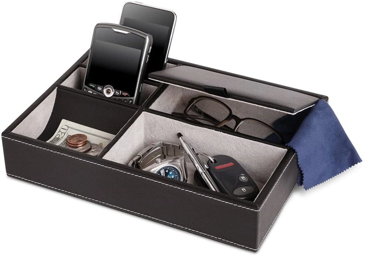Desk Top Accessories Watch Key Phone Organizer Set Paper Tray Storage Box