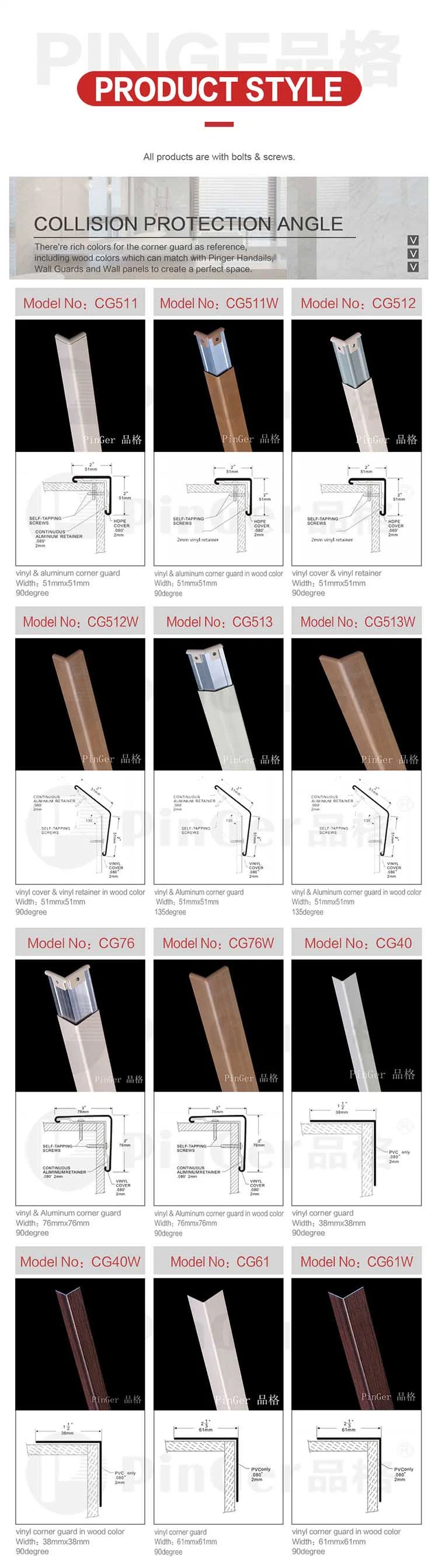 New Hospital Bumpers PVC Corner Guards