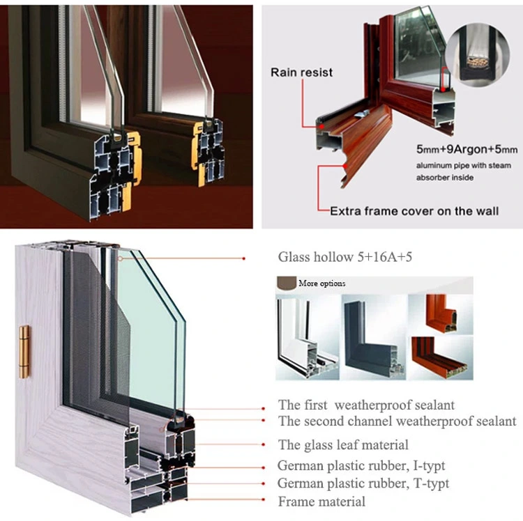Aluminium House Fixed Glass Sliding Door and Louver Windows