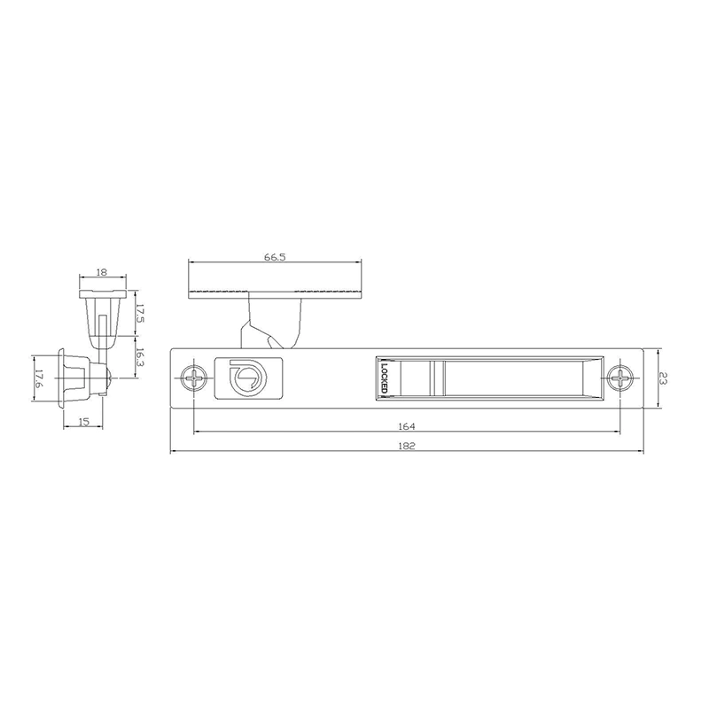 3h Inc Manufactory Window Hardware Accessories Aluminum Sliding Window Latch Lock-Stg12